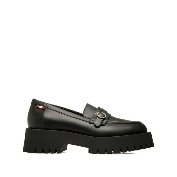 バリー レディース スリッポン・ローファー シューズ Buckle-strap platform loafers Black
