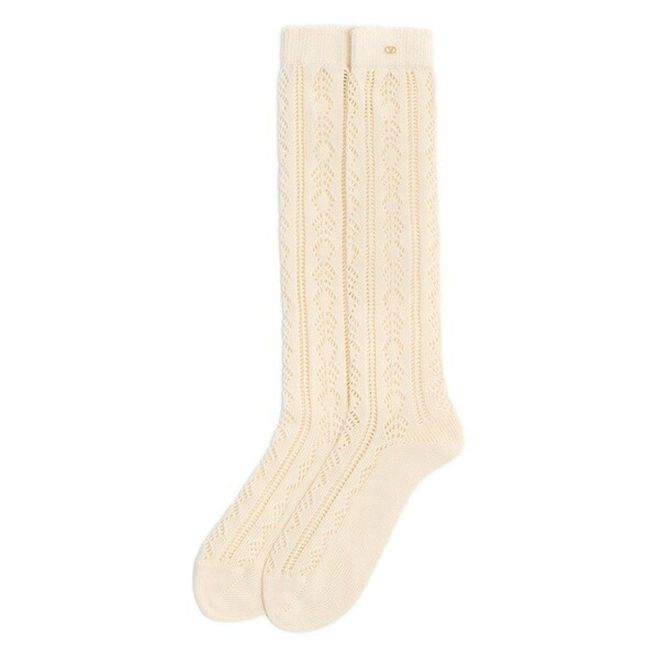 ヴァレンティノ ガラヴァーニ メンズ ソックス アンダー御召しもの Vlogo perforated socks Neutrals