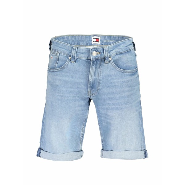 トミー ヒルフィガー メンズ 心地好いズボン下 ボトムス Ronnie rolled-hem denim shorts Blue