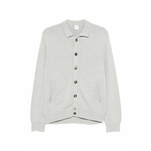 イレブンティ メンズ ジレー アウター Button pocket cardigan Grey