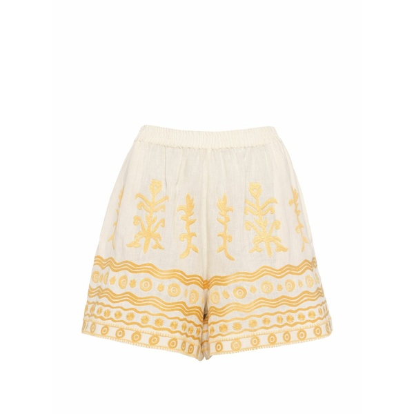 エレス レディース 心地好いズボン下 ボトムス Euphorbia embroidered shorts Neutrals