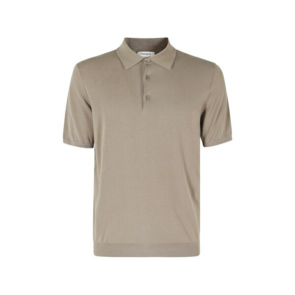 カングラ  メンズ スポーツシャツ トップス Knitted polo shirt Brown