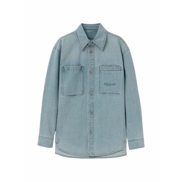 ウーヨンミ メンズ プルオーバー トップス Denim shirt Blue