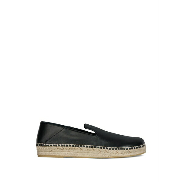バルマン メンズ サンダル シューズ Smooth leather espadrilles Black