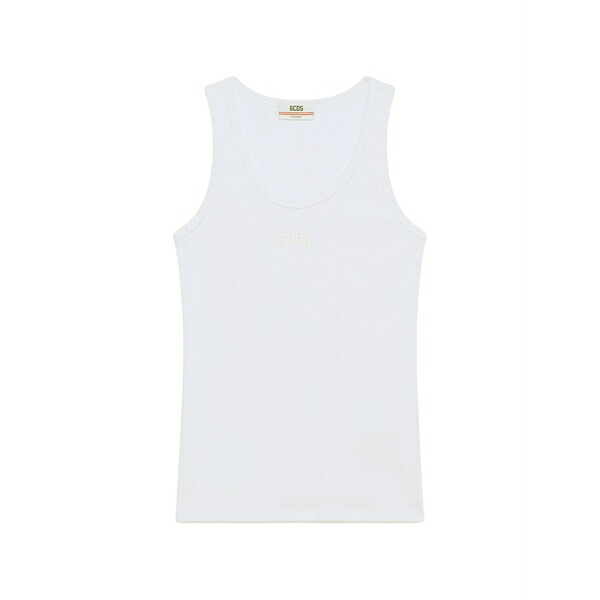 ジーシーディーエス メンズ カットソー トップス Ribbed tank top White