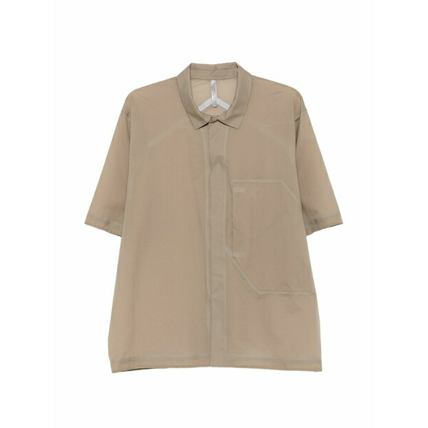 アークテリクス メンズ プルオーバー トップス Short-sleeve chest-pocket shirt Neutrals
