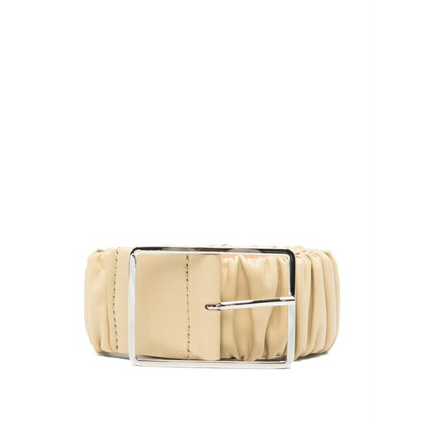 エージーエル レディース 三尺帯 付属物 Ruched leather belt Neutrals