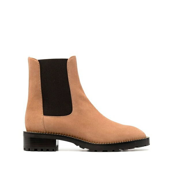 スチュアート ワイツマン レディース ブーツ シューズ Suede chain-link chelsea boots Neutrals|asty