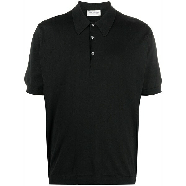 ジョンスメドレー メンズ スポーツシャツ トップス Short-sleeve polo shirt Black