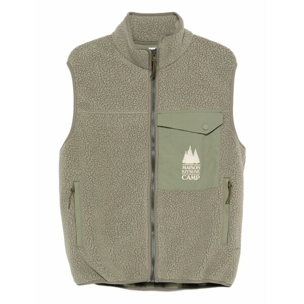 棲み家 稲荷 メンズ 上衣＆上衣 アウター Zip-fastening chest-pocket gilet Green
