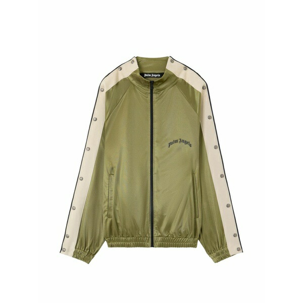パーム・エンジェルス メンズ パーカー・スウェットシャツ アウター Snap-button side bands track jacket Green