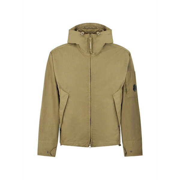 シーピーカンパニー メンズ 上衣＆上衣 アウター Hooded side-pocket jacket Neutrals