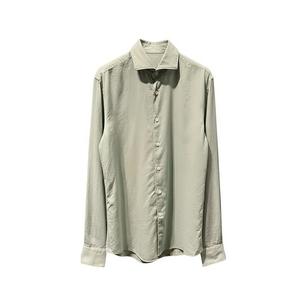 ザカス  メンズ プルオーバー トップス Button long-sleeved shirt Green