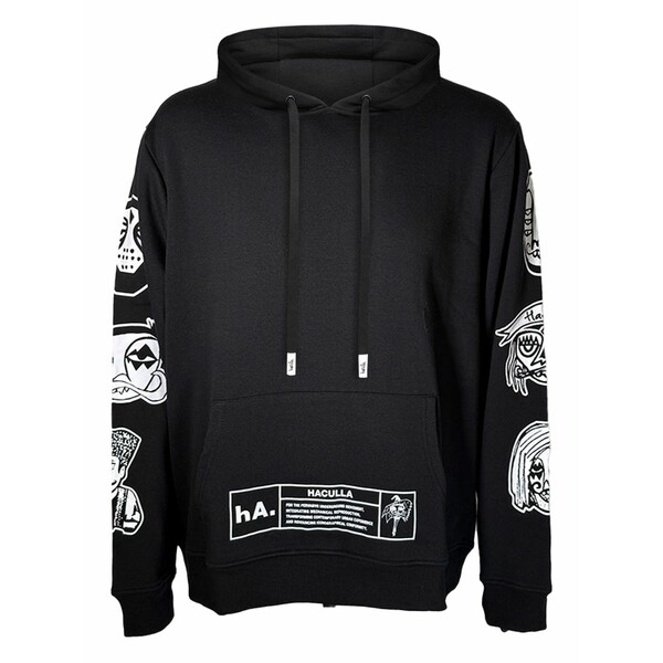 ハクーラ メンズ パーカー・スウェットシャツ アウター Nyc graphic-print hoodie Black