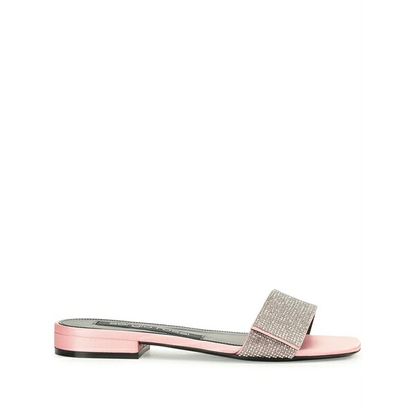 セルジオロッシ レディース サンダル シューズ Sr paris crystal-embellished flat sandals Pink
