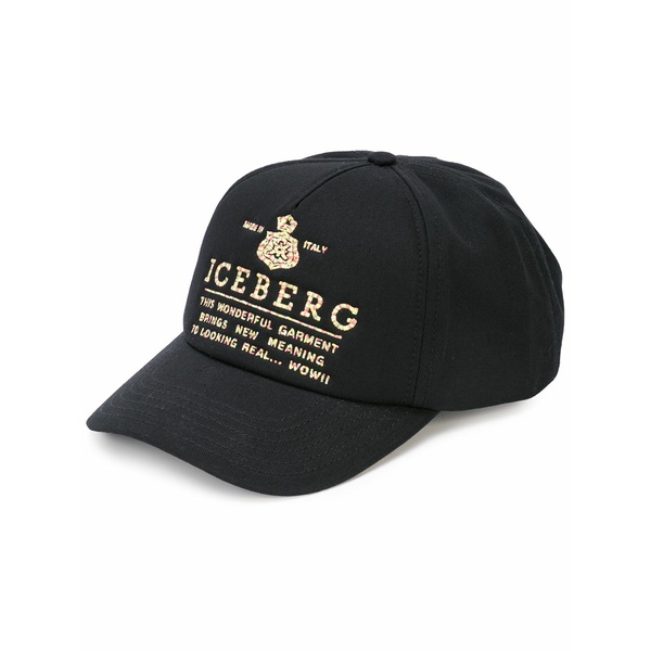 アイスバーグレタス メンズ かぶり笠 佩び物 Logo baseball cap Black