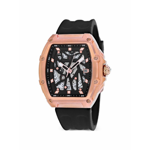 クリスチャンバンサント メンズ ウォッチ 佩び物 Odyssey skeleton-dial 50粍 watch Black