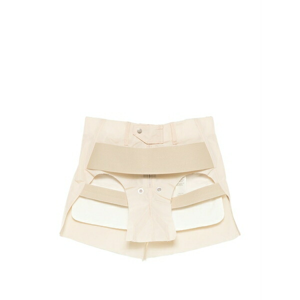 リックオウエンス レディース スコート ボトムス Temple cut-out layered-strap skirt Neutrals