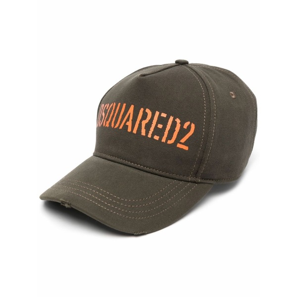 ディースクエアード メンズ かぶり笠 佩び物 Logo baseball cap Green