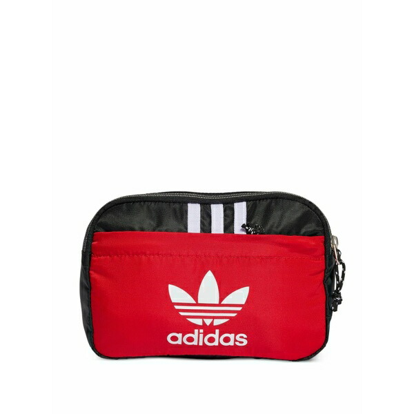 アディダス メンズ 商行為系 御徒面子 Adicolor logo-print belt bag Red