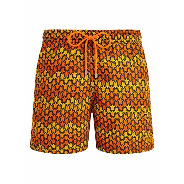 ヴィルブレクイン メンズ 心地よいズボン下 ボトムス Herringbones turtles swim shorts  Orange