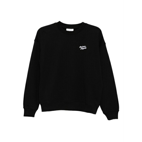 棲み家 狐狸 レディース 編み物\u0026スウェーター アウター Embroidered-logo sweatshirt Black