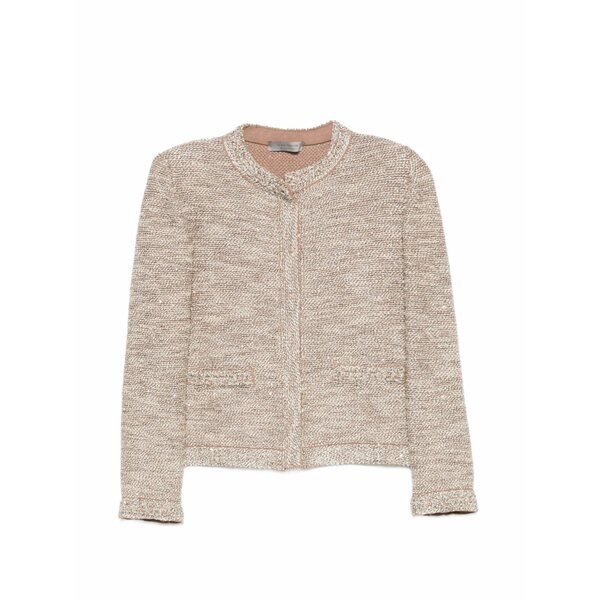 ディー・エクステリア レディース 上衣＆上衣 アウター Sequin-embellished tweed-effect jacket Neutrals