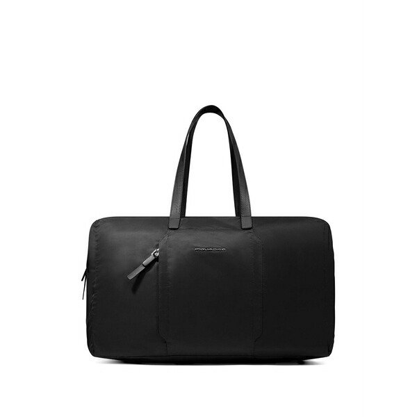 ピークアドロ レディース ボストンバッグ バッグ Lyra foldable leather duffle bag Black|asty