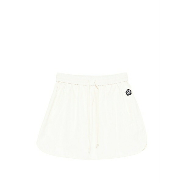 ケンゾー レディース スコート ボトムス Logo-patch drawstring mini skirt Neutrals