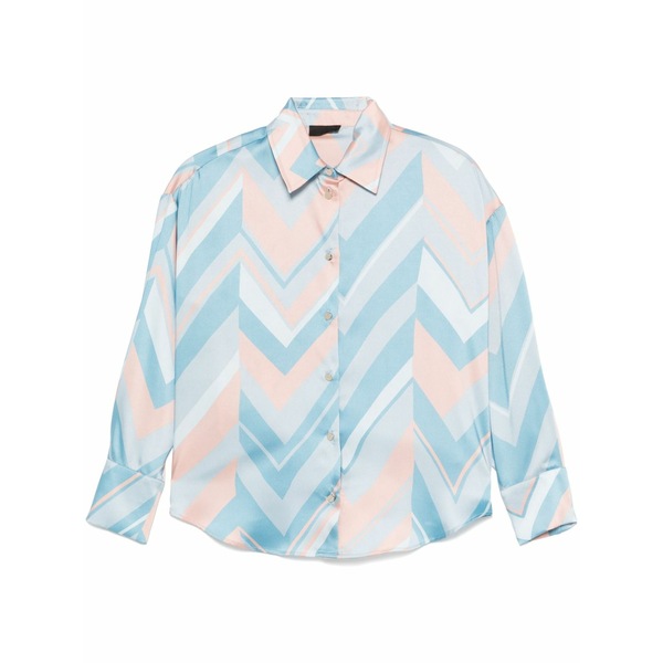 リュージョー レディース プルオーバー トップス Chevron-print shirt Blue