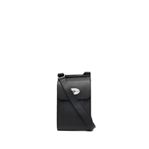 マル木ノ実 レディース ショルダーバッグ 御徒面子 Small anthony grained-leather crossbody bag Black