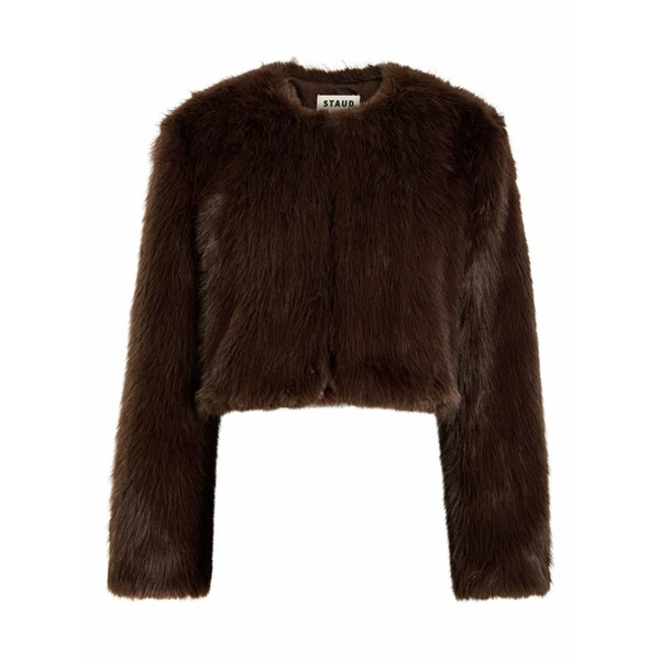 ステゥド レディース 上衣＆上衣 アウター Casimira faux-fur jacket Brown