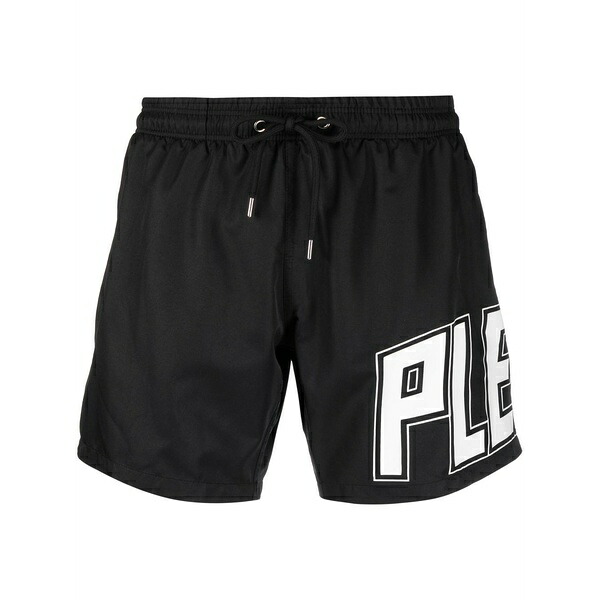 フィリップ飾り気の無い メンズ 心地好いズボン下 ボトムス Logo-print swim shorts Black