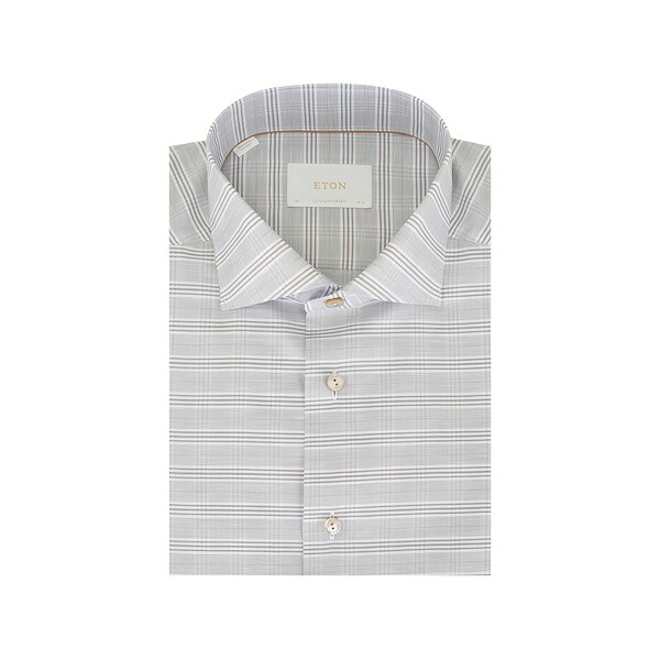 エトン メンズ プルオーバー トップス Checked shirt Grey