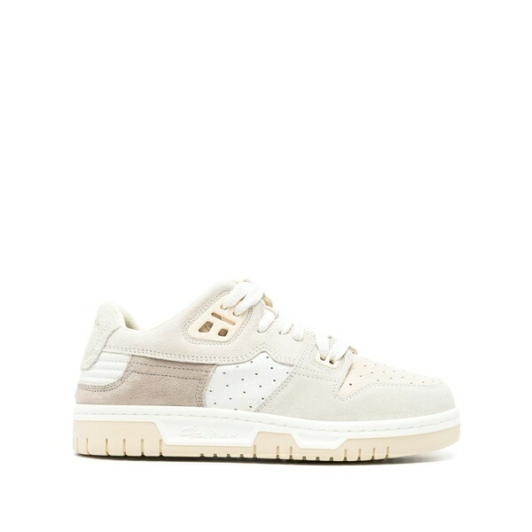 アクネ ストゥディオズ レディース スニーカー シューズ Crinkled panelled suede sneakers White