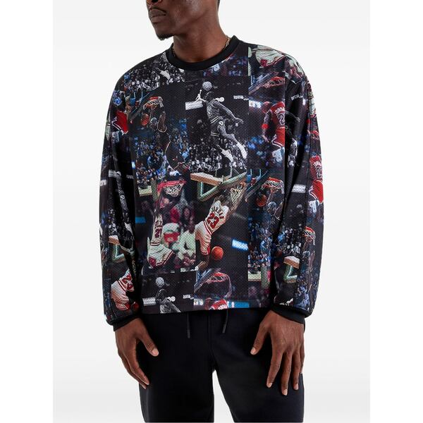ジョーダン メンズ パーカー・スウェットシャツ アウター Jordan flight t-shirt Black