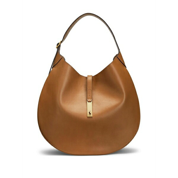 ラルフローレン レディース ショルダーバッグ 御徒面子 Medium leather shoulder bag  Brown