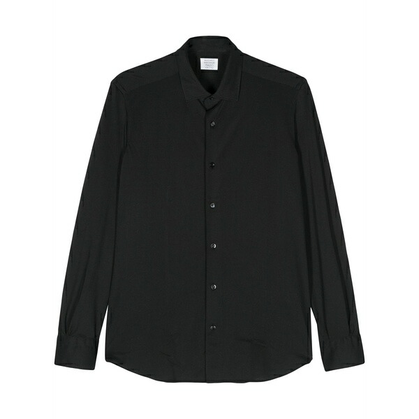 マッザレッリ メンズ プルオーバー トップス Piqu￡ buttoned shirt Black