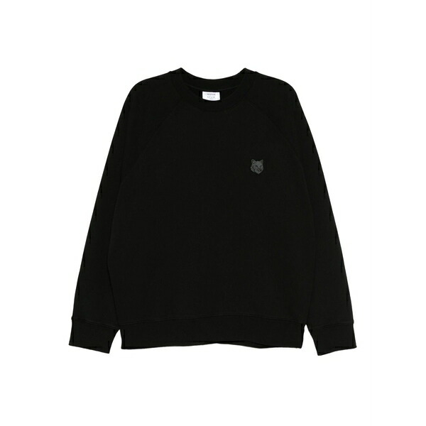 棲み家 狐狸 メンズ パーカー・スウェットシャツ アウター Fox-head patch sweatshirt Black