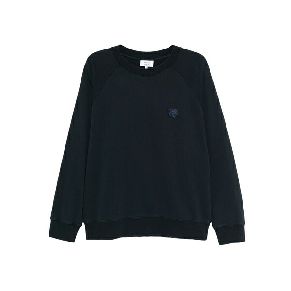 棲み家 狐狸 メンズ パーカー・スウェットシャツ アウター Embroidered-logo patch sweatshirt Blue