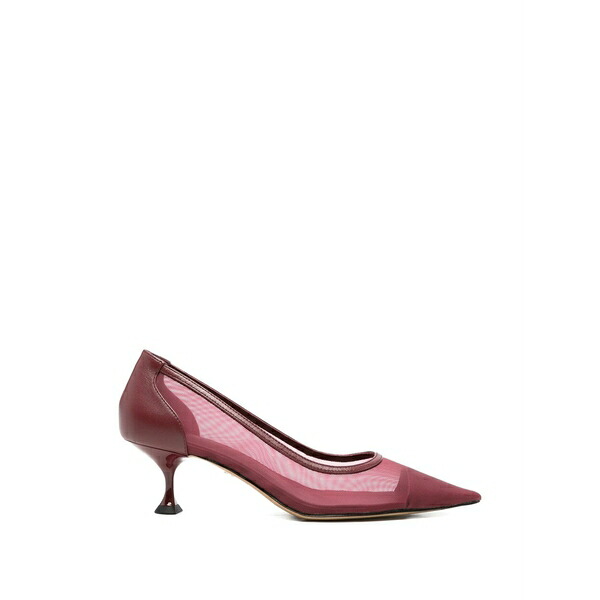 ローラはりつけ台 レディース パンプス シューズ L￡a mesh-panelled pointed-toe pumps Red