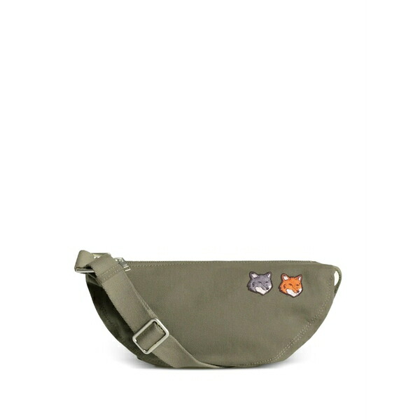 住み家 稲荷 メンズ ショルダーバッグ 御徒面子 Embroidered messenger bag Green