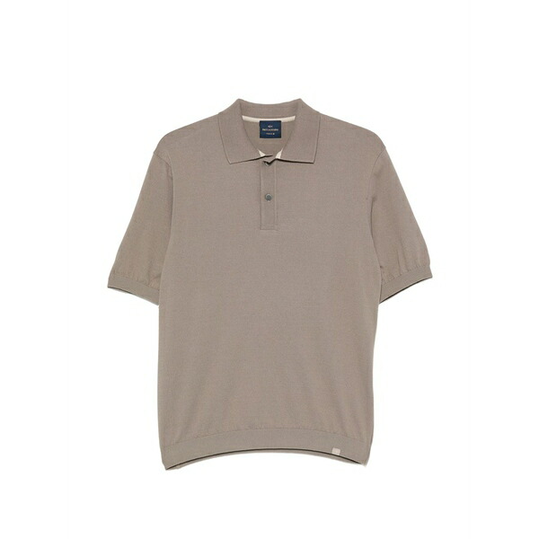 ポールアンドシャーク メンズ スポーツシャツ トップス Logo-patch polo shirt Neutrals