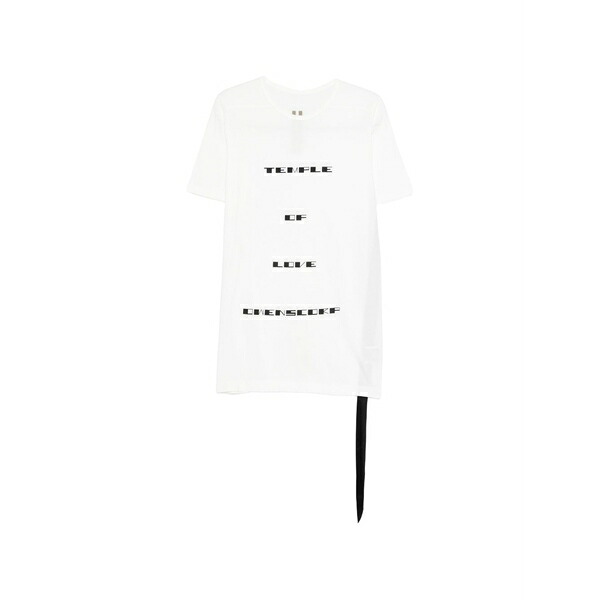 リックオウエンス メンズ プルオーバー トップス Graphic t-shirt White