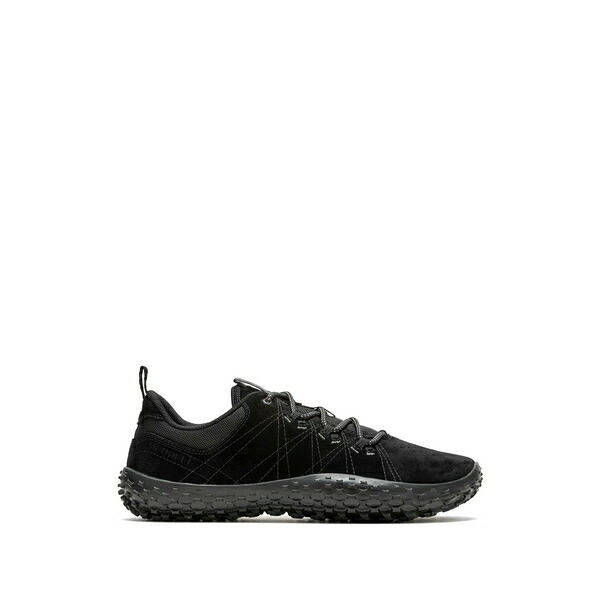 メレル メンズ スニーカー シューズ Wrapt suede lace-up sneakers Black