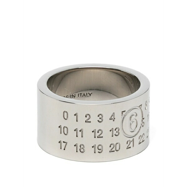 マルタンマルジェラ メンズ 輪っか 佩び物 Logo ring Silver