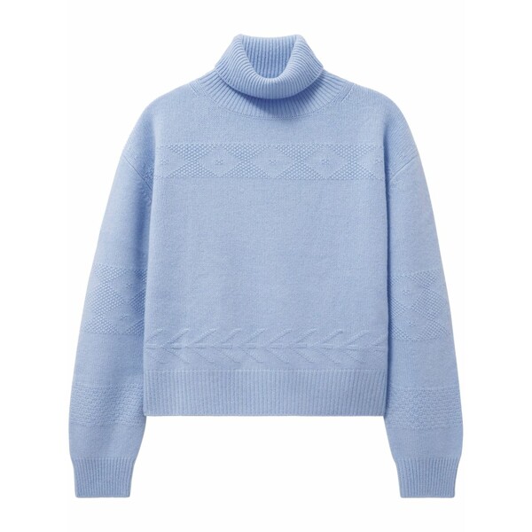 プリングル オブ スコットランド レディース 編み物\u0026プルオーバー アウター Turtleneck cashmere sweater Blue
