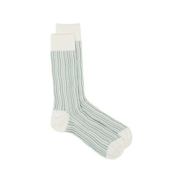 ゼニア メンズ ソックス アンダー御召しもの Wandering lines socks Neutrals