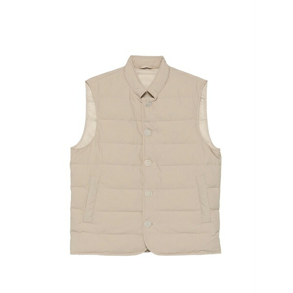 イレブンティ メンズ 上衣＆上衣 アウター Buttoned quilted gilet Neutrals