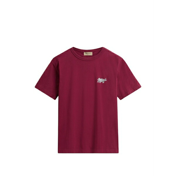 羊毛 一財産 メンズ ティーシャツ トップス Logo-print t-shirt Red